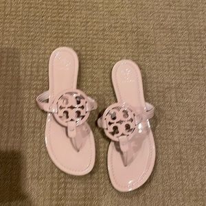 Never worn Tory Burch miller sandals in beautiful sea shell pink